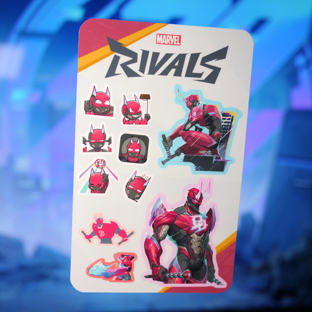 Marvel Rivals Daredevil (devil 2099 Skin) Sticker Sheet - Etsy