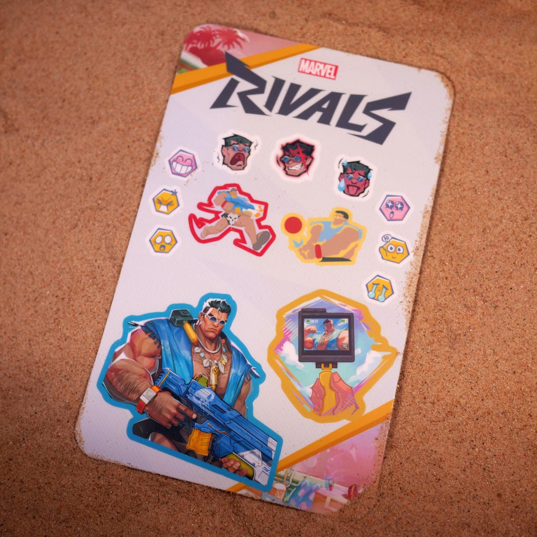 Marvel Rivals Punisher Summer Skin Sticker Sheet - Etsy