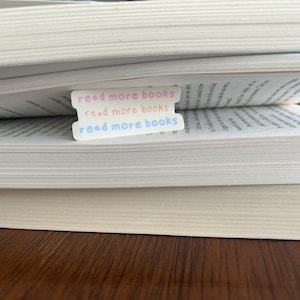 Read more books Sticker, Gift for Book lover, Library Sticker, Book club, Gift for readers, Bookish sticker, water bottle sticker, reading