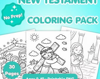 New Testament Bible Coloring Pages | 30 Printable Story Sheets (Ages 2-10)