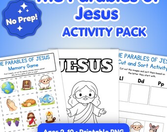Parables of Jesus Activity Pack | Bible Story Printable Games (Ages 2-10)