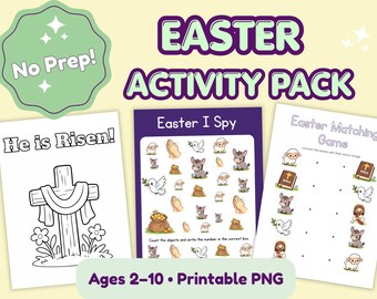 Easter Bible Activity Pack for Preschoolers | Resurrection Story Coloring Pages