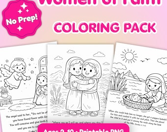 Women of Faith - Bible Coloring Pages for Kids