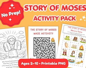 The Story of Moses - Bible Activity Pack for Kids