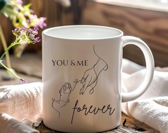 Fineline Dog Mug 11 oz, forever bonding, trust dog, souldog mug, Hundemama Tasse, Hundeliebhaber Tasse, Vertrautheit Tier, Kaffee Tasse