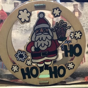 3D Wood Santa Ornament