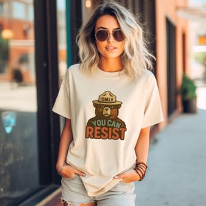 Smokey Bear Resist Shirt: Vintage Protect Our Parks Activist Tee