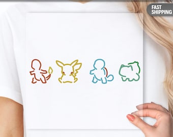 Diseños de sublimación Pokémon: Charmander, Pikachu, Squirtle, Bulbasaur. Ideales para regalar o decorar paredes. Perfectos para cumpleaños.