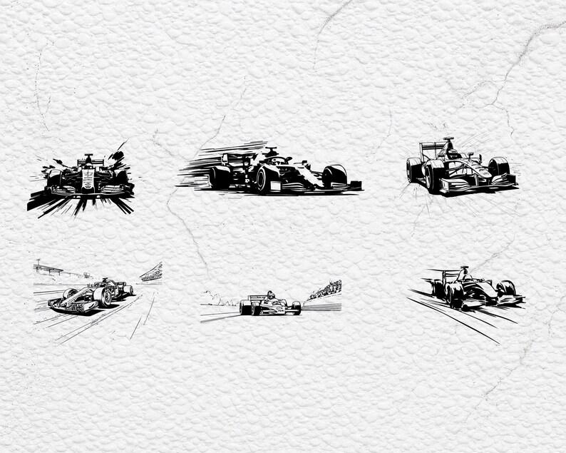 Formula 1 SVG PNG Bundle: Racing Car Clipart (digital Download) - Etsy