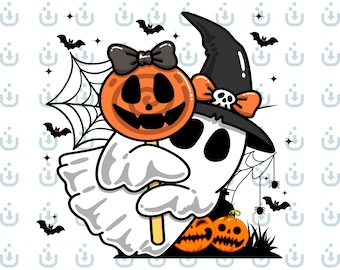 PNG de fantasma coqueto de encaje, diseño femenino de Halloween (descarga digital)