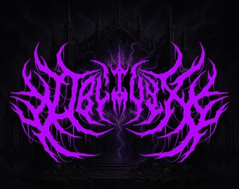 May include: A digital illustration featuring the word "STALCURSE" in a stylized, gothic font, rendered in bright purple. The background is a dark, ominous scene with a castle silhouette, lightning, and a skull-filled foreground.