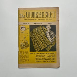 The Workbasket Magazine – January 1951, Vol. 16 No. 4 | Vintage Needlecraft & Crochet Patterns with Ads