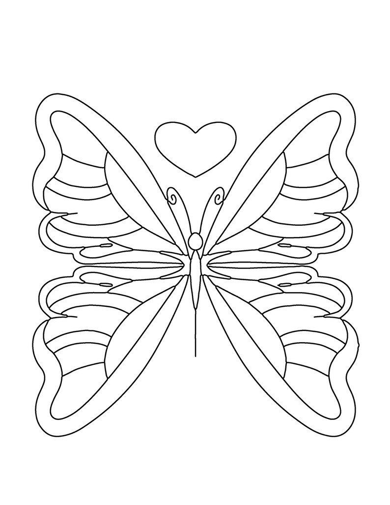 Download Simply Beautiful Butterflies-5 Easy Coloring Pages PDF ...