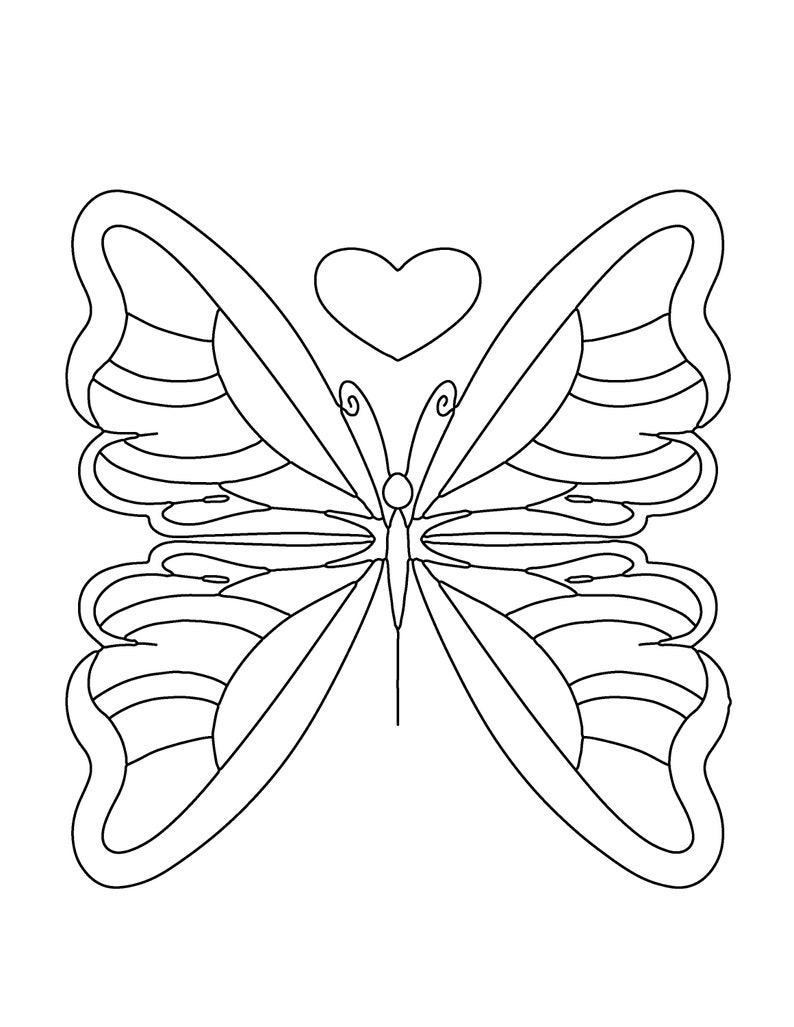 Download Simply Beautiful Butterflies-5 Easy Coloring Pages PDF ...