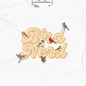 Cute &quot;Bird Nerd&quot; Shirt for Kids | Youth Birdwatching Tee | Unique Children&#39;s Bird Gift | Unisex Short Sleeve