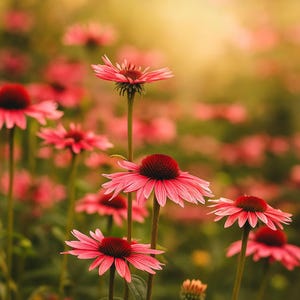 50 Playful Meadows Coneflower Seeds – Echinacea Perennial Flower Seeds – Colorful Blooms for Pollinator Gardens