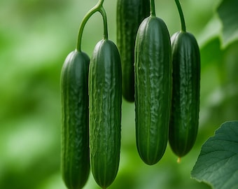 25 Socrates Cucumber Seeds: Mini Seedless Hybrid, Greenhouse Variety