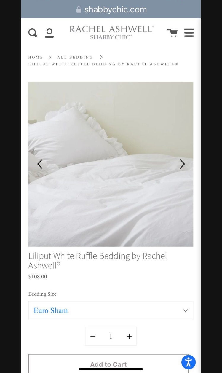 RACHEL ASHWELL COUTURE Jupe de lit blanche à double volants Liliput Cal King Shabby Chic - France