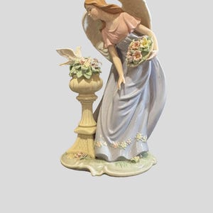 Members mark hand painted porcelain angel