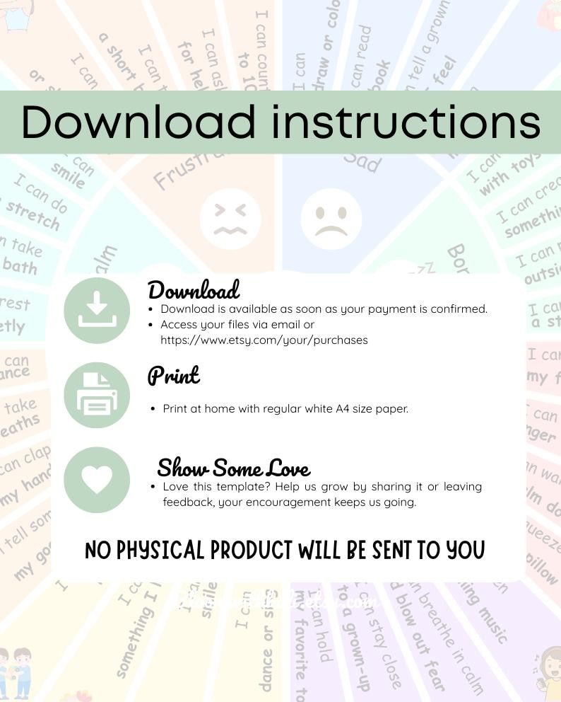Kids Emotion Wheel Printable | Emotions Chart for Classroom or Therapy