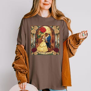 Comfort Colors Disney Tale As Old To Time Shirt, Disney Belle T-Shirt, Beauty And The Beast Shirts, Beauty Belle Tee, Disney Princess Shirt