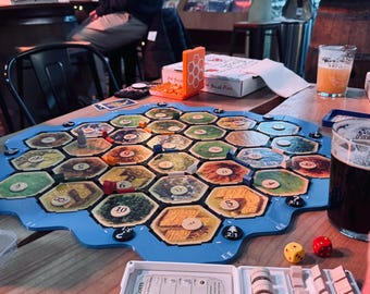 Magnetic Catan Board Upgrade | Custom Border, Hex Holder, and Port Design for Settlers of Catan | 3D Printed Game Upgrade