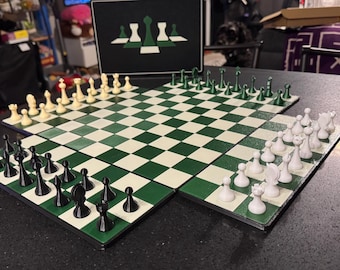 4-Player Magnetic Chess Set | Modular 3D Printed Custom Board, Travel Ready (20" Board)