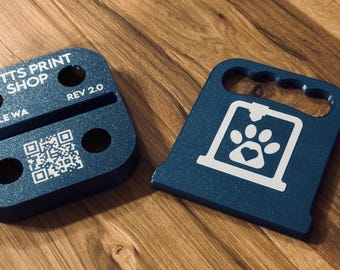 Beer Tasting Flight Glass Holder – Modular 3D Printed 4-Glass Carrier, Custom Engraved, Breaks Down for Storage