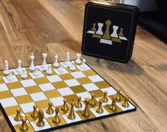 Magnetic 12” Chess Set with Custom Travel Case