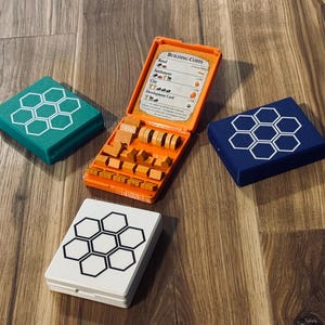 Catan Organizer (5:e upplagan) Magnetlås för originalspel, städer och riddare, sjöfarare.