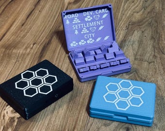 Siedler von Catan Ersatzteile & Aufbewahrungsbox, Regeln innen gedruckt!  Magnetverschluss.