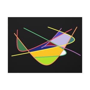 Abstract Colorful Canvas Art Print: Modern Geometric Wall Decor