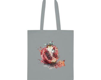 Pomegranate Cotton Tote Bag: Eco-Friendly Reusable Shopper