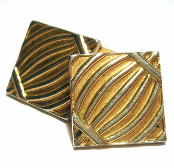 CuffLinks - Swank - Vintage from the 1950s Square… - image 3