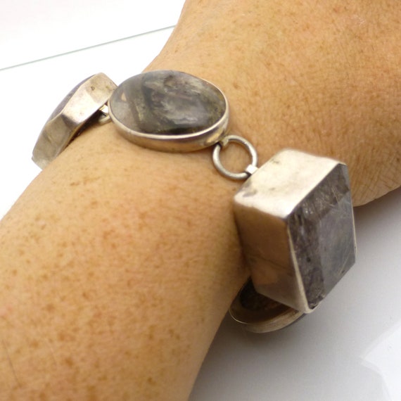 Large Statement Bracelet Sterling Silver AKR Amy … - image 1