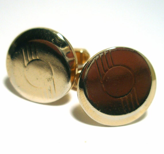 CuffLinks - Swank - Vintage from the 1950s Round … - image 3