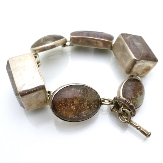 Large Statement Bracelet Sterling Silver AKR Amy … - image 4