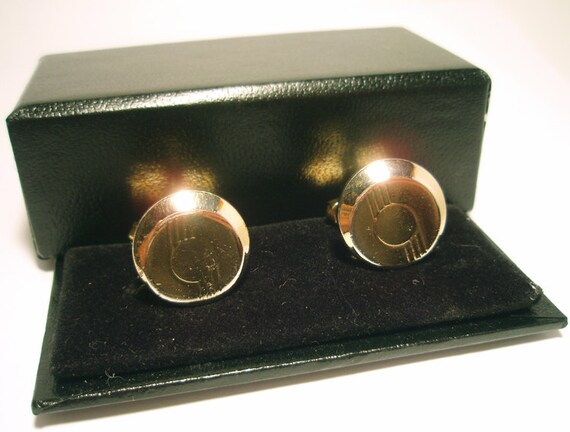 CuffLinks - Swank - Vintage from the 1950s Round … - image 4