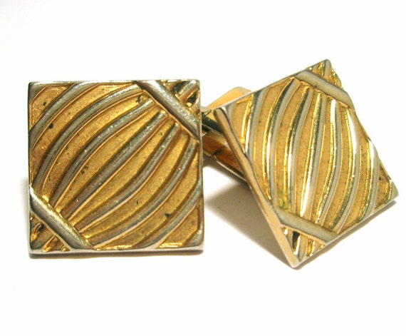 CuffLinks - Swank - Vintage from the 1950s Square… - image 2