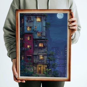 Poster d&#39;art pixelisé 8 bits - Posters verticaux mats urbains, décoration d&#39;art mural, cadeau pour les joueurs, poster de joueur, intérieur de maison, oeuvre d&#39;art de bureau