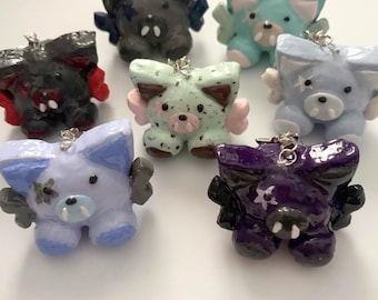 fanmade enha handmade bat keychain