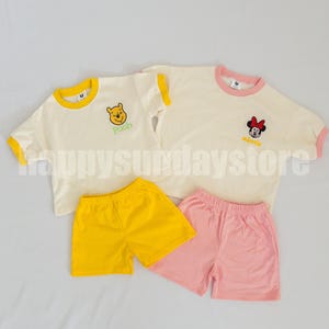 Disney Top and Shorts Set | Disneyland Outfit, Birthday Party Matching Clothes