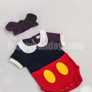 Infant & Baby Mickey Mouse Romper | Cute Halloween, Disney Vacation and Birthday Outfit (3–12m)