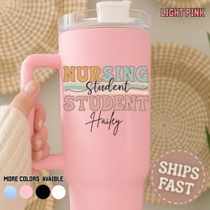 Personalized Nursing Student Tumbler: Retro Medical Gift