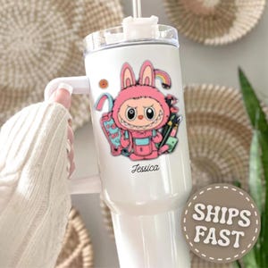 Cute Labubu Tumbler – Personalized Labubu Travel Mug with Cartoon Character Design