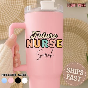 Personalized Future Nurse Tumbler: Insulated Travel Mug, Nursing Student Gift