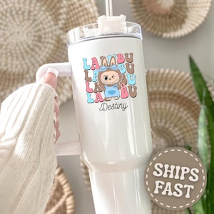 Labubu Tumbler: Custom Name Kawaii Anime Travel Mug