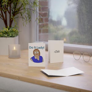 Conjunto de cartões de felicitações engraçados, &quot;Faça você mesmo, Lady!&quot; - Chit, Cartões humorísticos, Cartões de felicitações exclusivos, Cartões de anotações em branco