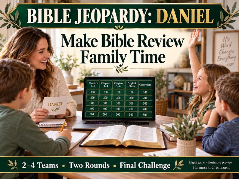 Daniel Bible Jeopardy Game | 3 Review Games | Digital Bible Trivia for ...