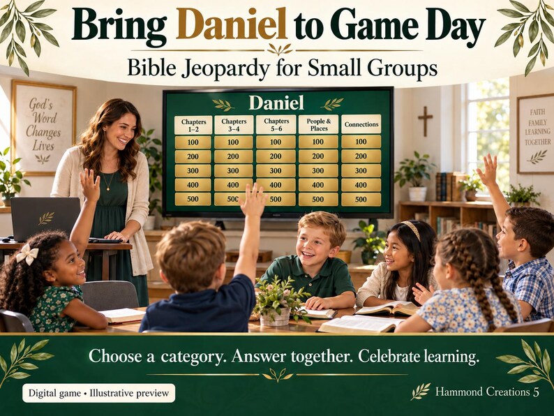 Daniel Bible Jeopardy Game | 3 Review Games | Digital Bible Trivia for ...